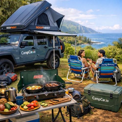 Kahului Other | CampCar Maui Jeeps SUVs Hybrid Camper van Rentals with equipment and Travel Advice