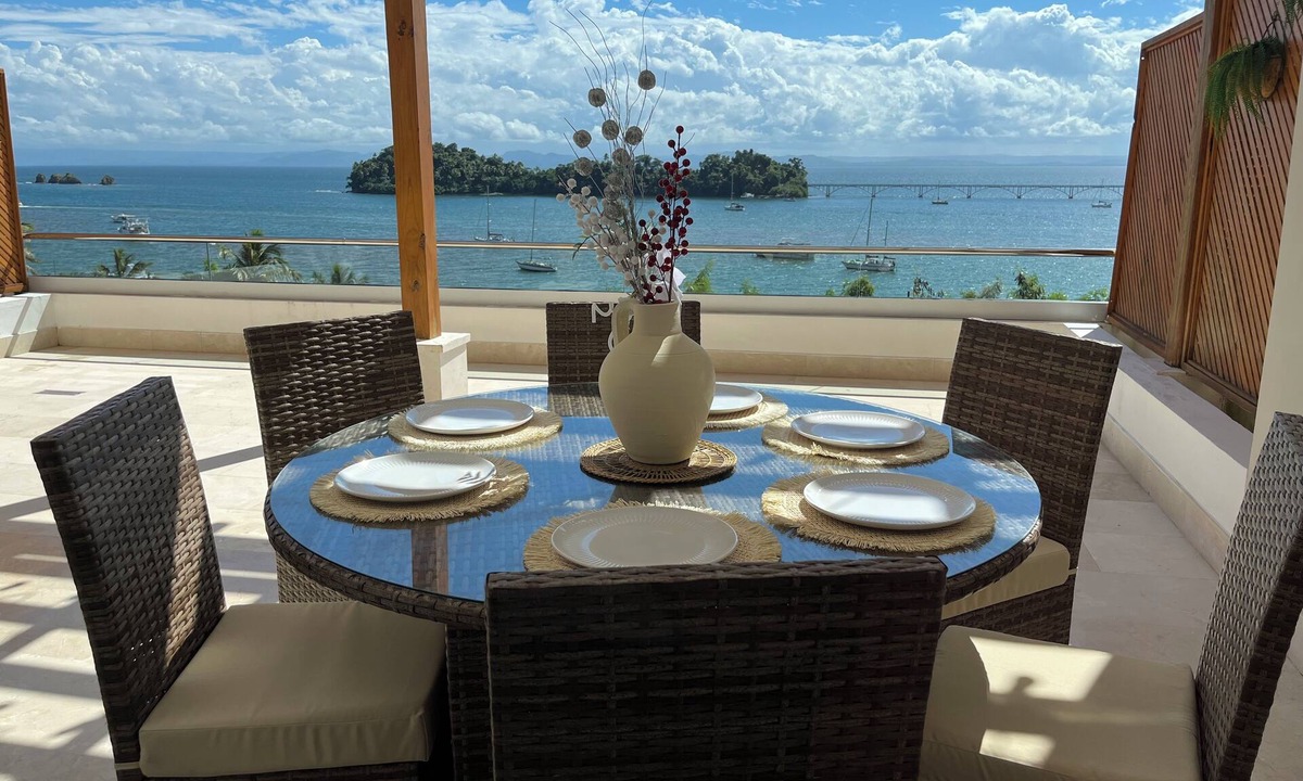 Samana Apartment | Sky and sea luxury apartment/elevator and swimming pool/view of Samana bay