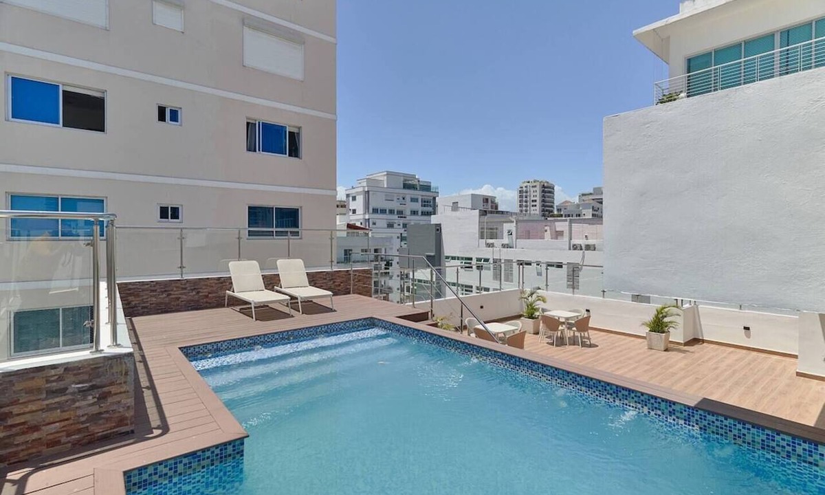 Downtown Santo Domingo Apartment | [The~Natural~Blues] @DowntownSD +Pool+Gym+Centric