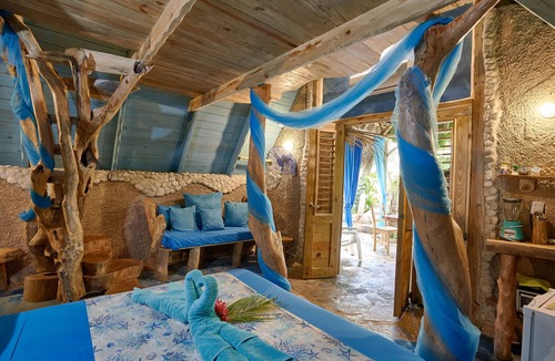 Las Galeras Cabin | Double/family blue-sky cabin #5, at Chalet Tropical bio-hotel