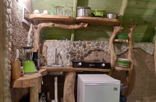 Las Galeras Cabin | Double/family palm-green cabin #4, at Chalet Tropical bio-hotel