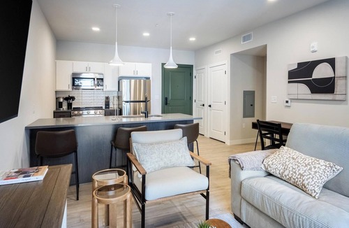 People's Freeway Apartment | Landing | Chic 1BD, Courtyard, Clubhouse