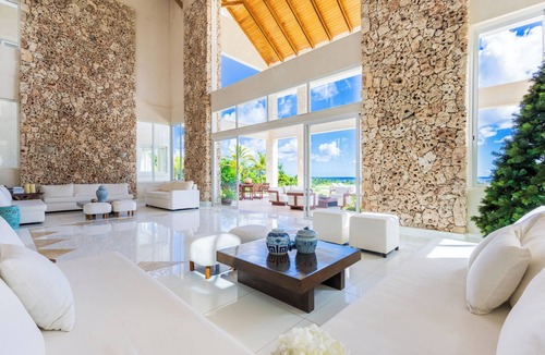 Punta Cana Villa | Sky-to-Sea 6BR Oceanfront Villa - Pool, Full Staff & Golf Cart in Cap Cana