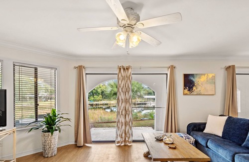 Gulf Lagoon Beach Condo | Spacious European villa with pool - across from the Grand Lagoon beach