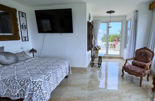 Cabrera Hotel | Suite with two pools, ocean view balcony, & walk-in shower- beach minutes away!