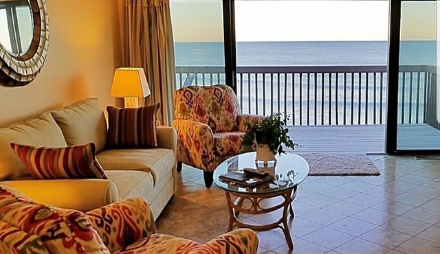 Beautiful oceanfront 2 bedroom, 2 bath condo with elevator, pool and huge deck.