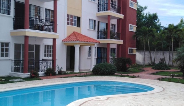 Charming 1-bedroom apartment in terrific Punta Cana with AC, WiFi and pool side