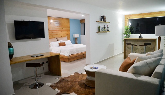 Guest-friendly Luxury hotel room in central Sosua, with private bar