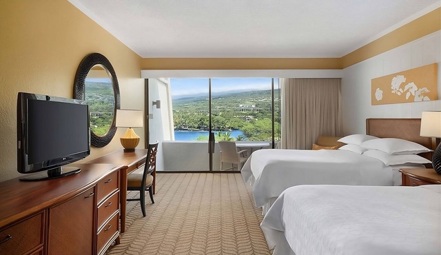 Partial Ocean View 2 Double Beds at Outrigger Kona Resort and Spa