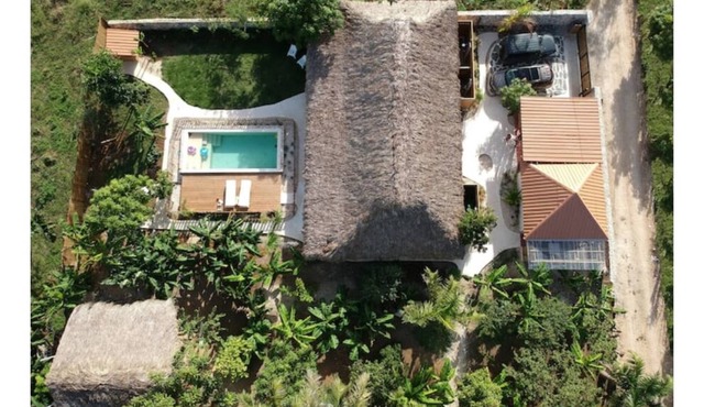 Tropical chic Bungalow with pool near Macao beach